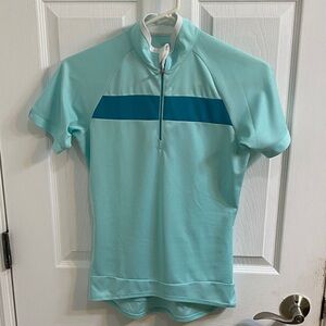 Mountain Equipment Co-op Teal Cycling Workout Short Sleeve Shirt Women’s Size XS
